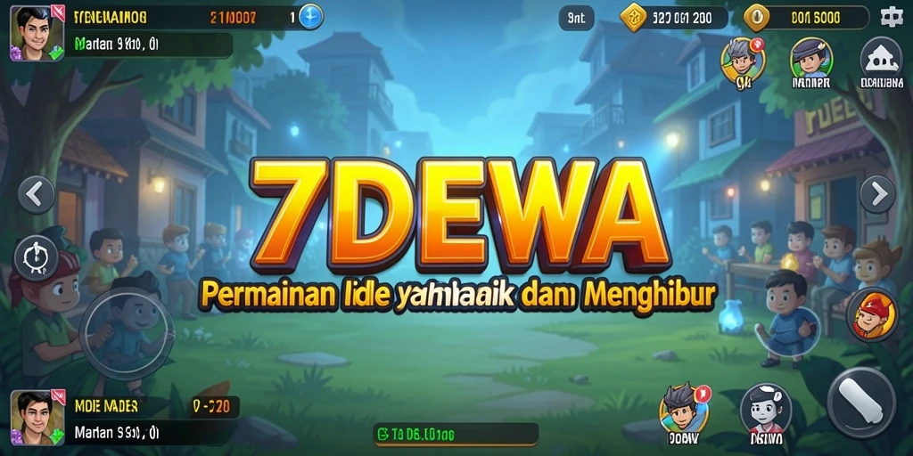 Screenshot gameplay 7DEWA menampilkan karakter yang sedang berkembang dalam strategi Idle.