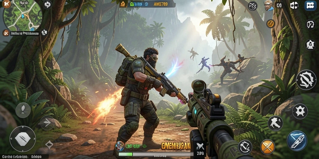 Screenshot utama AMS789 menampilkan aksi seru dalam gameplay TPS yang mendebarkan.