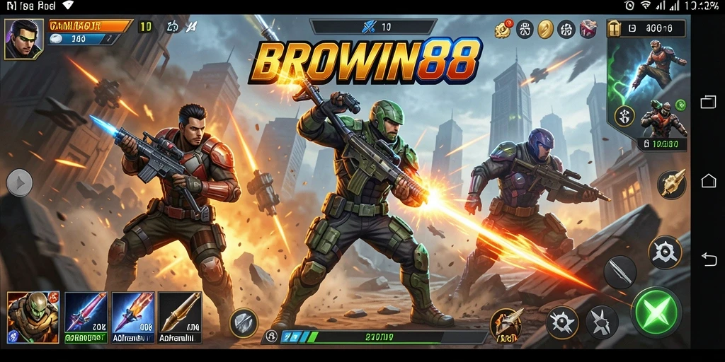 Tampilan gameplay BROWIN88 yang menegangkan dan penuh aksi.