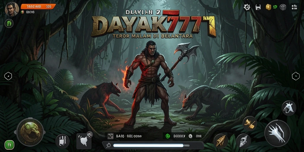 Tampilan gameplay menegangkan di hutan yang gelap dengan suara-suara aneh.