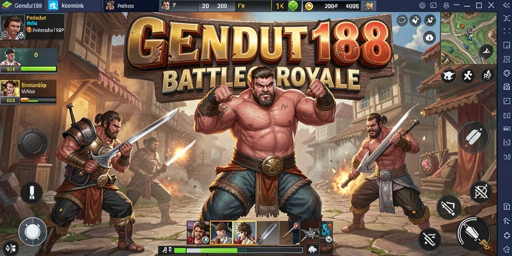 Screenshot GENDUT188 menunjukkan aksi seru dalam permainan Battle Royale.