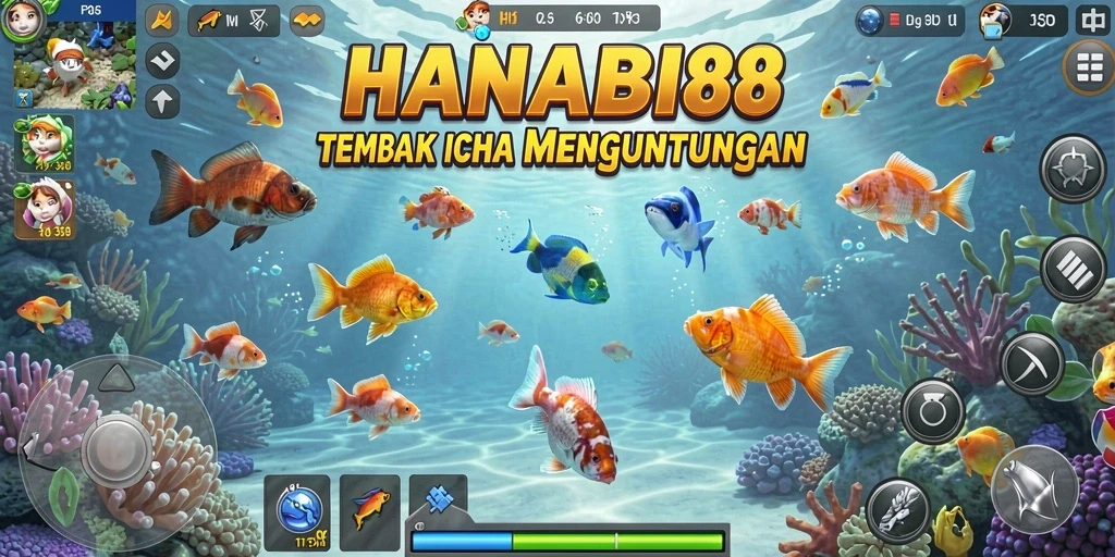 Gameplay seru menangkap ikan di HANABI88.