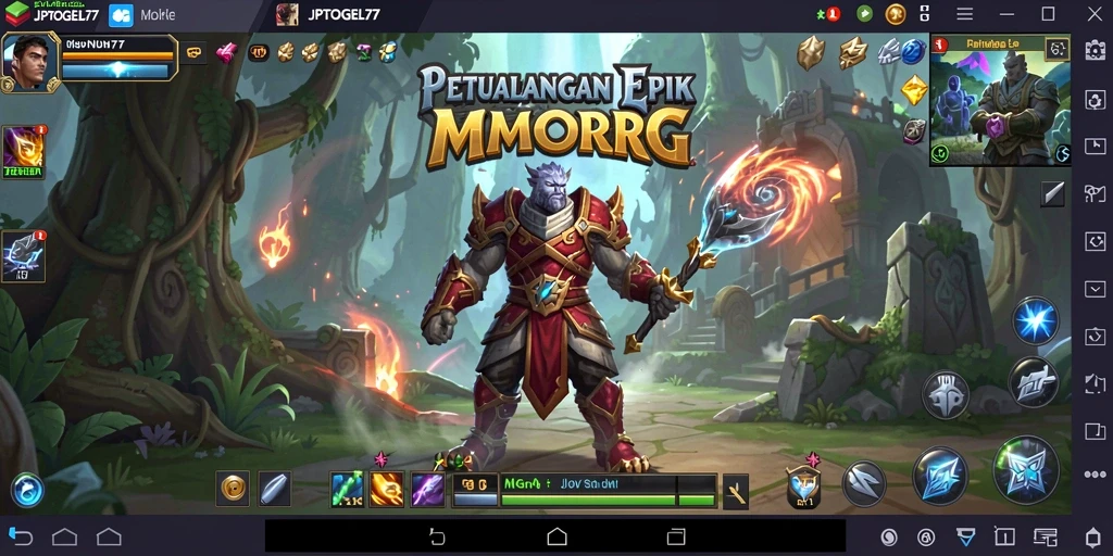 Screenshot JPTOGEL77 menampilkan aksi seru dalam dunia MMORPG.