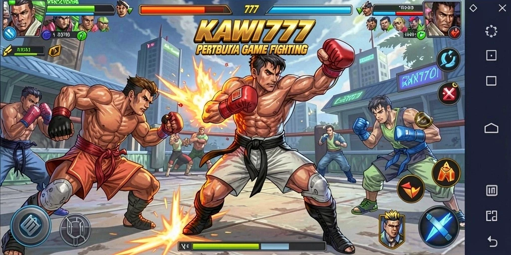 Gameplay KAWI777 yang penuh aksi dan pertarungan seru.