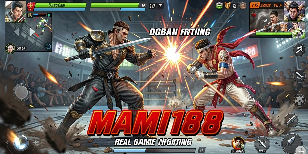 Tangkapan layar gameplay MAMI188 menampilkan aksi pertarungan yang intens dan grafis yang menakjubkan.
