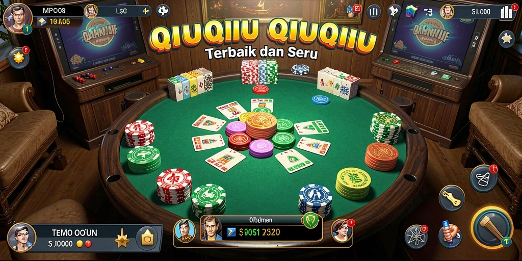 Screenshot MPO08 menampilkan permainan QiuQiu yang seru dan menarik.