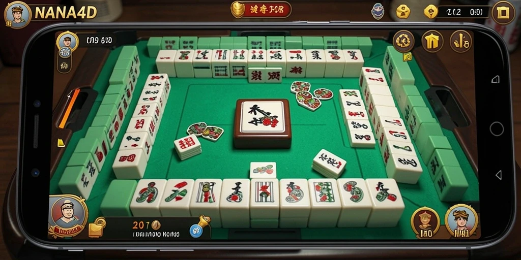 Screenshot NANA4D menampilkan gameplay seru Mahjong dengan grafis menawan.