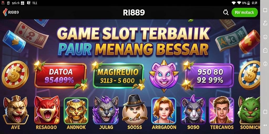 Screenshot gameplay RI889 menunjukkan keseruan permainan Slot yang mendebarkan.