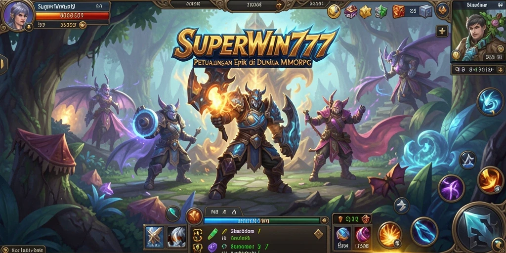 Tampilan gameplay epik dari SUPERWIN777 dalam dunia MMORPG.