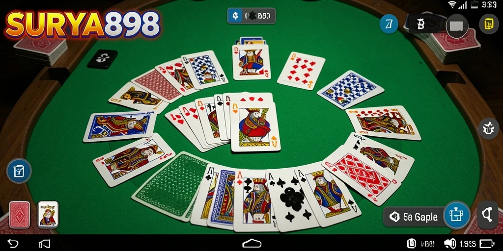 Gameplay seru Gaple dengan antarmuka yang menarik.