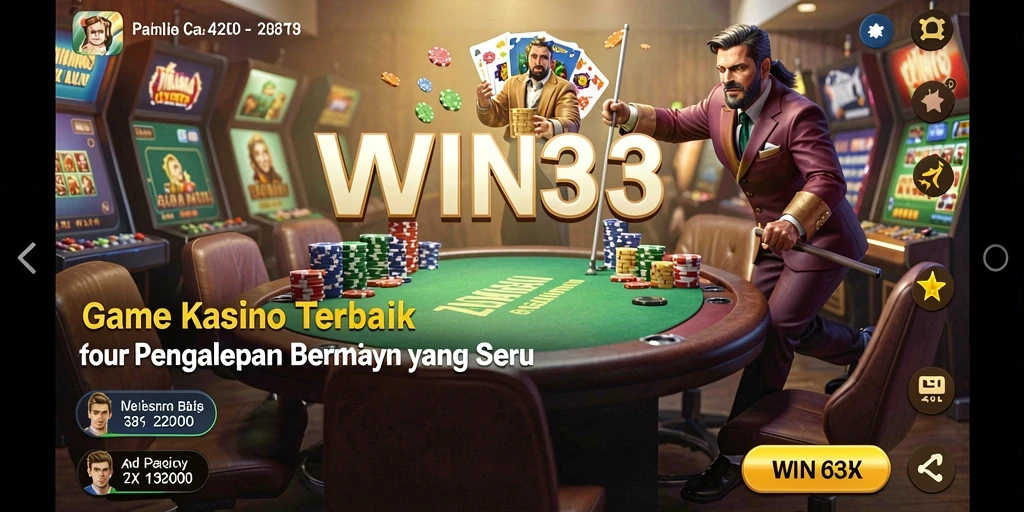 Tampilan gameplay Kasino yang seru dan menarik di WIN33.